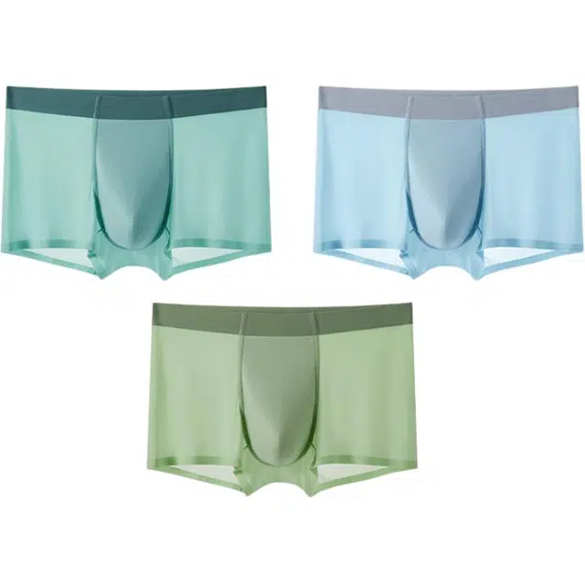 潞优野 无痕系列 极简风运动透气抑菌四角内裤 男款 组合装