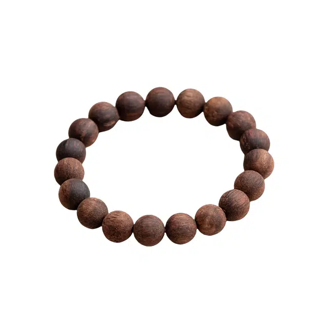 子婳 黄油麻丝单圈素串复古文玩木质串珠复古经典自然香气健康养生健康养生 降真香 手串 男女同款情侣款