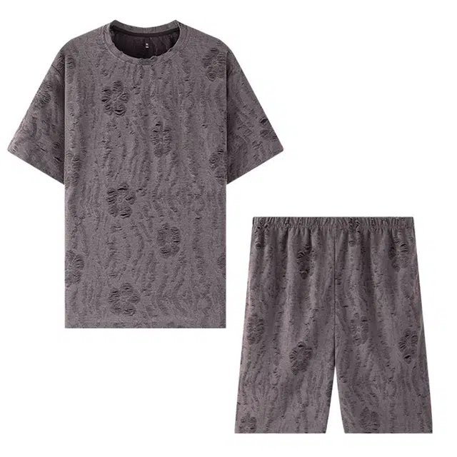 好福份 薄款时尚休闲简约风舒适家居服睡衣套装 男款