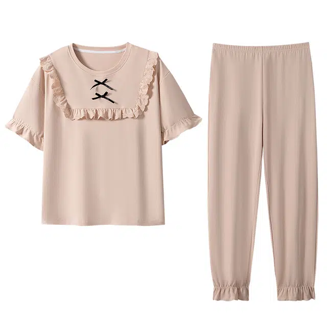 好福份 时尚柔软家居服短袖舒适透气睡衣套装 女款