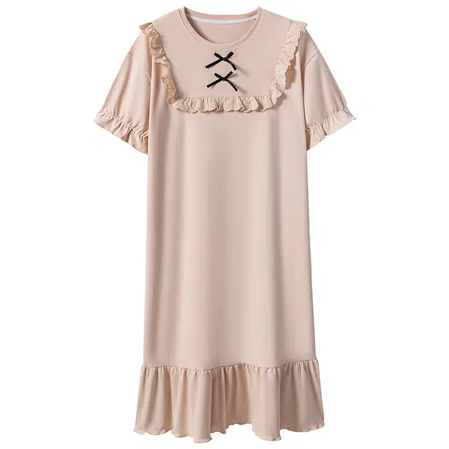 好福份 时尚舒适家居服短袖夏季睡裙 女款