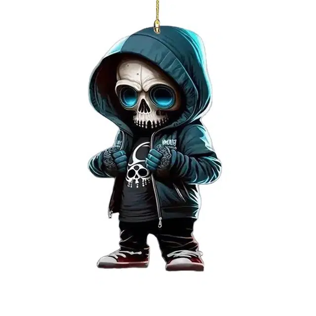 千桐 超酷骷髅 可爱时尚潮流 亚克力 挂件 男女同款情侣款