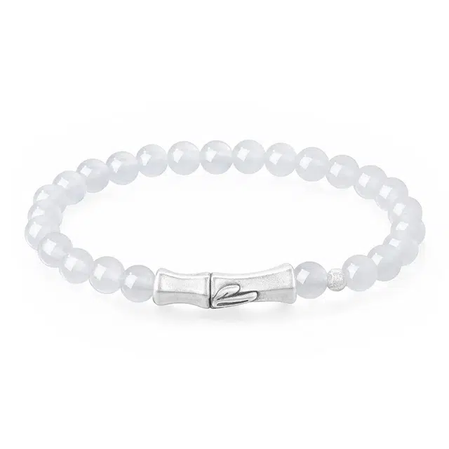 阿梵尼 金榜题名 上岸竹节【白月光系列】节节高升新中式竹节白月光 转运手饰简约小众设计#好运天然 玛瑙 手串 女款