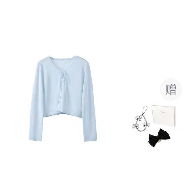 法儿家 轻风开衫夏季韩系淡人穿搭纯色长袖衬衫 女款