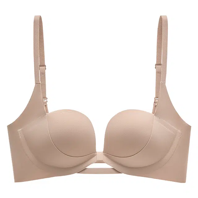 浪莎 小胸聚拢提拉无痕裸感文胸七天无痕超薄防下垂聚拢内衣收副乳调整型美背运动防震型胸罩 女款