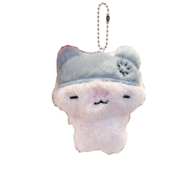 【会吱吱叫的猫咪】 千桐 可爱猫猫玩偶绒绒煤球萌萌少女心百搭钥匙包包挂饰 毛绒 挂件 男女同款情侣款