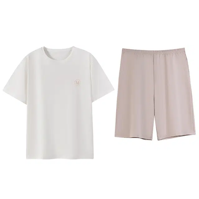 好福份 时尚透气休闲家居服短袖睡衣套装 男款