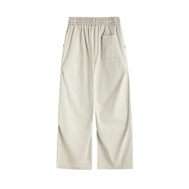 领航骆驼 潮流百搭褶皱设计直筒通勤休闲牛仔裤 男女同款