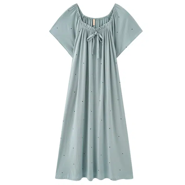 俏佳人 垂感柔软亲肤休闲可外穿家居服短袖舒适透气睡裙 女款