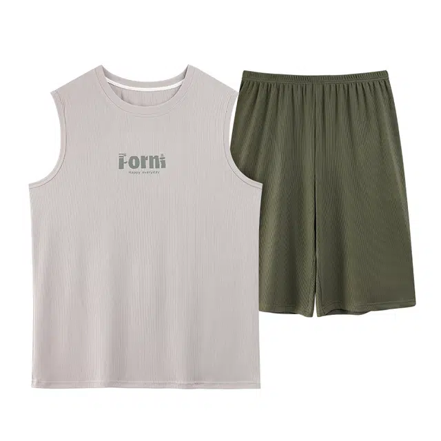 好福份 时尚舒适休闲简约家居服睡衣套装 男款