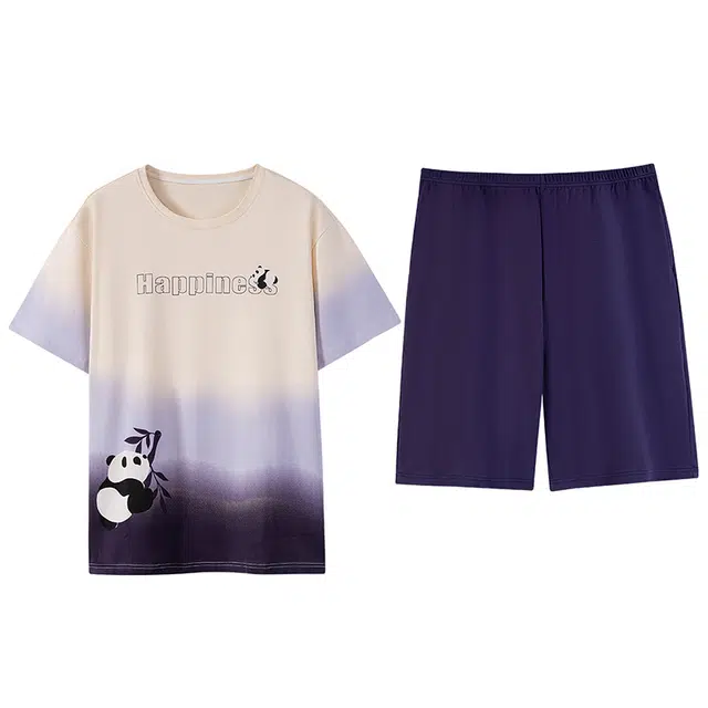 好福份 简约透气亲肤时尚家居服睡衣套装 男款