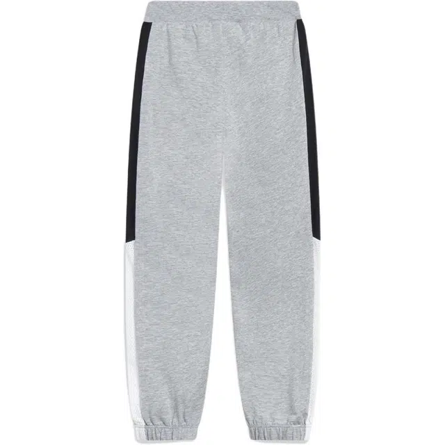 李宁儿童 童装 运动潮流系列 纯色松紧腰束脚运动裤 男童 花灰