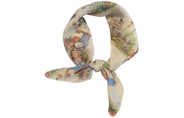 优幽兰 日系高级感春夏秋季小方巾复古小清新女装饰卡通甜美可爱百搭包头巾护颈防晒小领巾潮 丝巾 女款