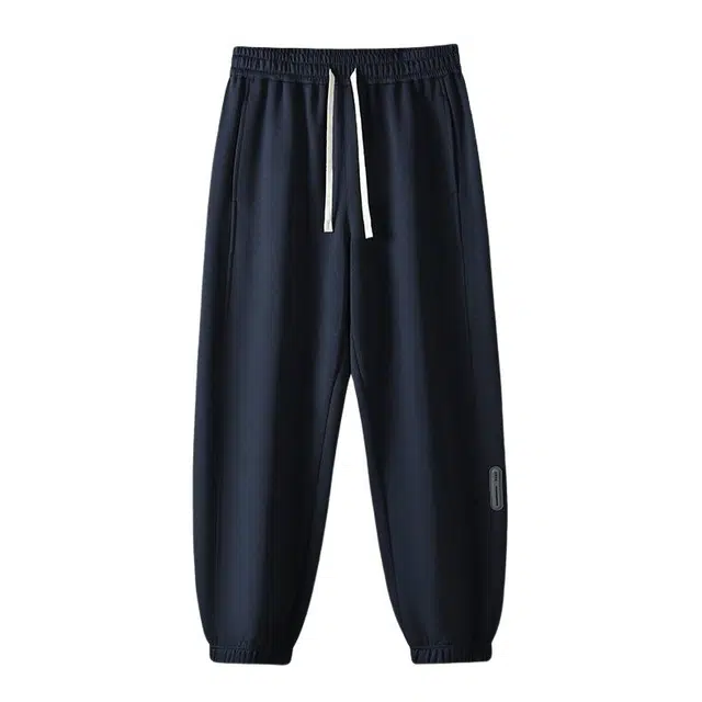 星际者 时尚纯色百搭舒适简约户外运动出门通勤束脚休闲裤 男女同款