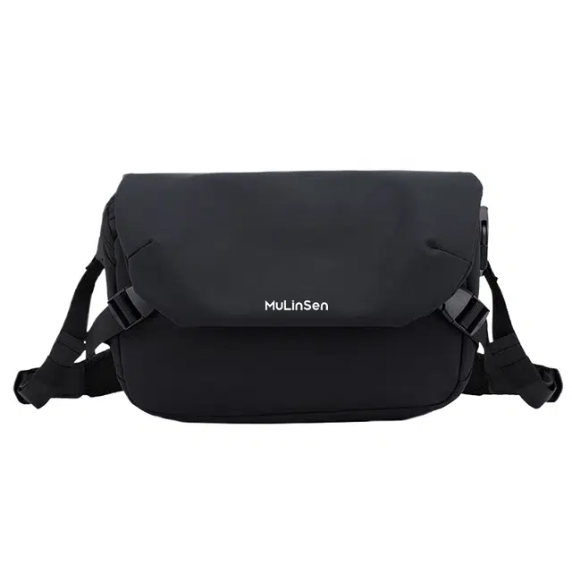 木林森 潮流时尚日系百搭通勤 牛津布 单肩包 男女同款情侣款 黑色