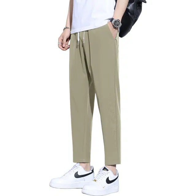 瑞梵帝斯 夏季薄款时尚户外运动凉感速干透气数据款百搭小黑圆点设计潮流痞帅柔软舒适亲肤水洗直筒宽松阔腿裤休闲裤 男款