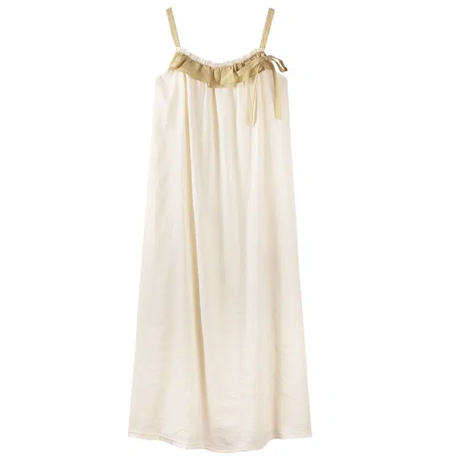 俏佳人 休闲慵懒设计感舒适带胸垫透气吊带柔软亲肤无袖家居服睡裙 女款