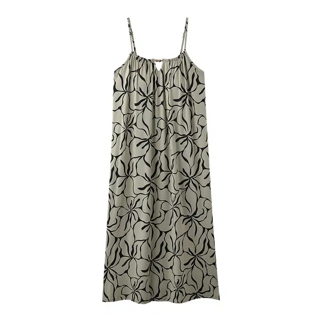 俏佳人 带胸垫垂感柔软亲肤休闲可外穿家居服舒适透气无袖睡裙 女款