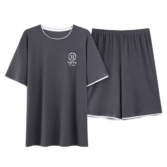好福份 轻便柔软家居服短袖五分裤夏季睡衣套装 男款