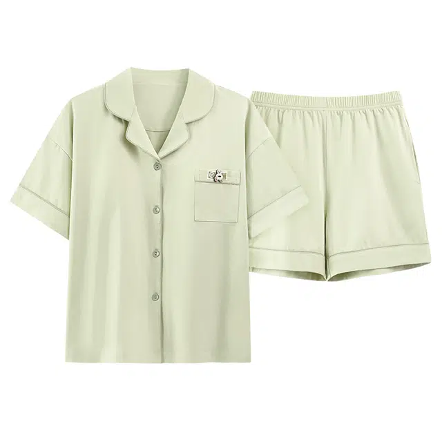 好福份 带胸垫轻便清新家居服夏季睡衣套装 女款