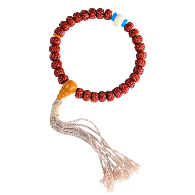 仙友 新中式国潮招财纳福诸事顺遂喜乐复古百搭机刷流苏转运珠文玩八方来财平安喜乐开运盘玩#好运 金刚菩提 手串 男女同款情侣款