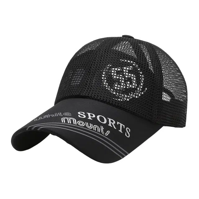 优莲茵 加长檐防晒户外运动透气 聚酯纤维 鸭舌帽 男女同款情侣款