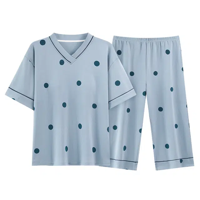 好福份 带胸垫舒适亲肤轻盈家居服夏季睡衣套装 女款