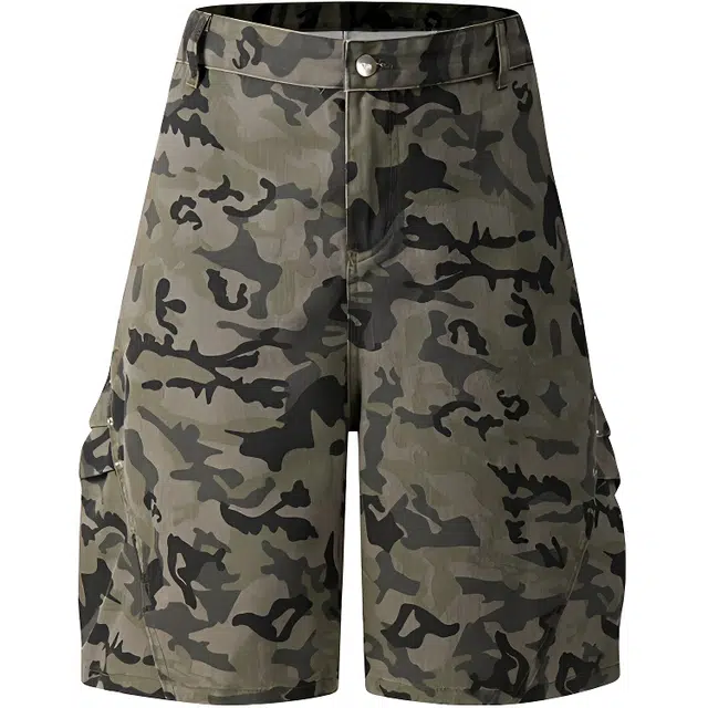 拾个壹先生 美式复古双口袋潮牌设计感百搭牛仔短裤 男女同款