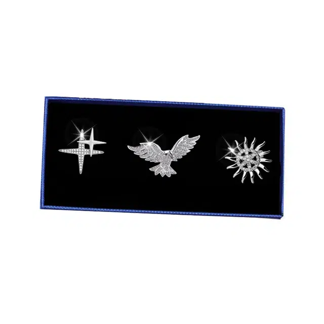 缔晶 精致轻奢时尚套装 气质百搭外套上衣配饰 合金 胸针 男款