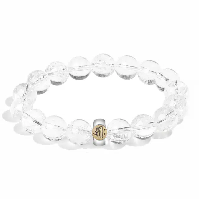 彗时 新中式轻奢高级感转运设计气质百搭纳福白阿塞静心上岸#好运天然 白水晶 手串 男女同款情侣款