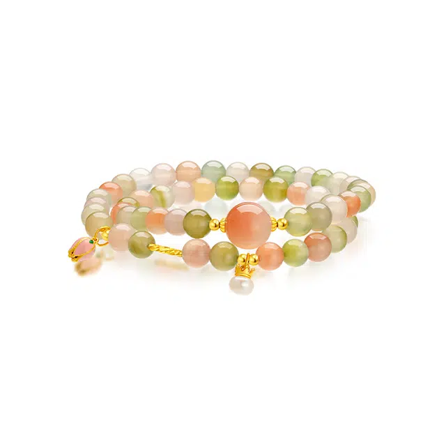 周大生 荷花银 精致百搭#好运 玛瑙 手串 女款