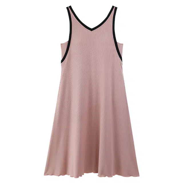 好福份 透气舒适柔软家居服带胸垫无袖夏季睡裙 女款