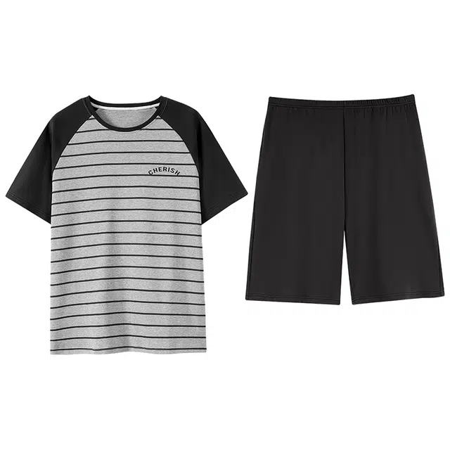 好福份 透气舒适简约家居服睡衣套装 男款