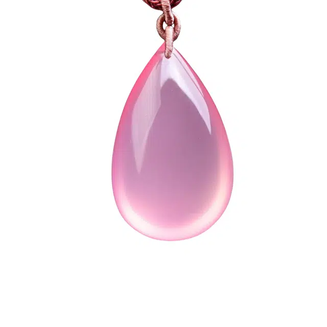 灵运宝 转运招财星光水滴晶体干净天然 粉水晶 吊坠 男女同款情侣款