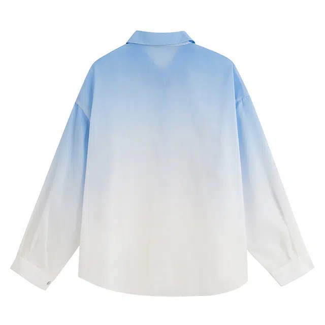 茵曼 丁达尔渐变法式长袖上衣外套衬衫 女款