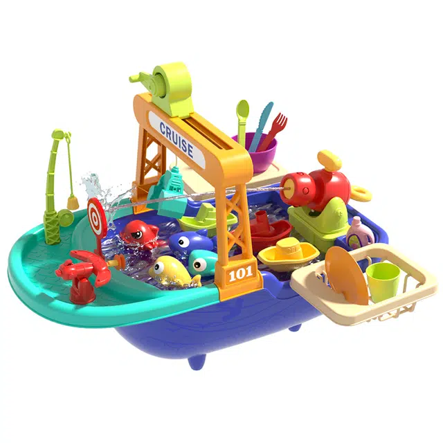 纽奇 水上乐园 钓鱼戏水池 洗碗机过家家 玩具