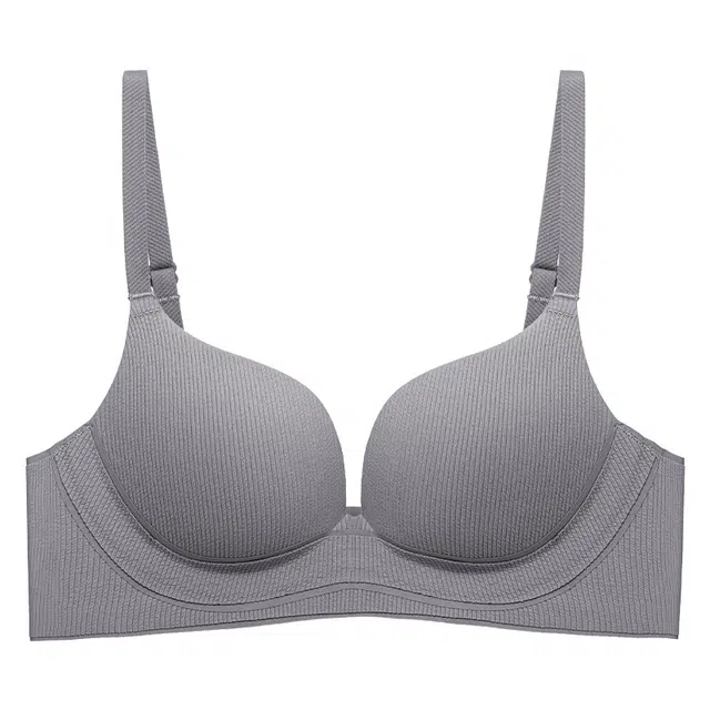 浪莎 提拉无痕裸感小胸聚拢文胸聚拢显大防下垂亲肤薄款塑形内衣无痕美背调整型前扣便捷型胸罩 女款