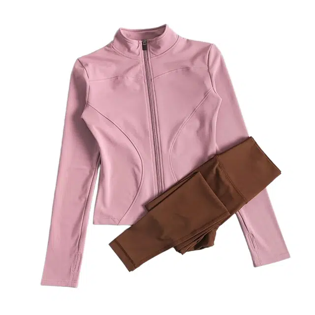 怪力萝莉  立领健身速干运动跑步  瑜伽套装  女款