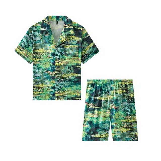 好福份 休闲舒适透气简约家居服睡衣套装 男款