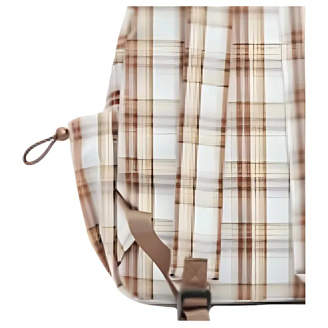 三福 时尚潮流拼接设计 帆布 双肩包 中号 女款 棕色拼蓝色