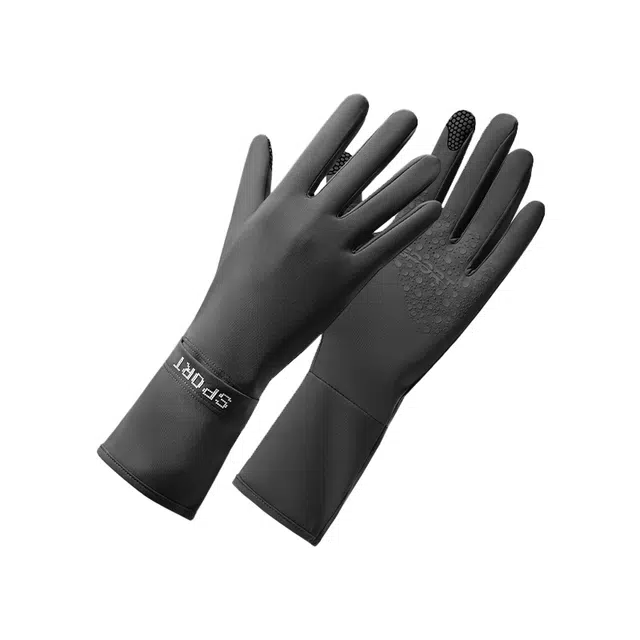 南极人 凉感冰丝防紫外线开车骑行户外爬山遮阳透气中长款防滑可触屏 锦纶 防晒手套 女款