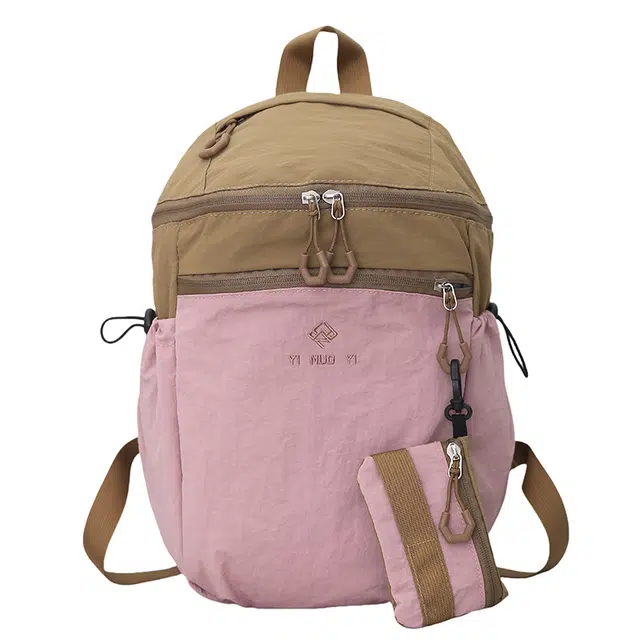 笛贝嘉 轻便旅行拼色防水 尼龙 双肩包 男女同款情侣款 多色