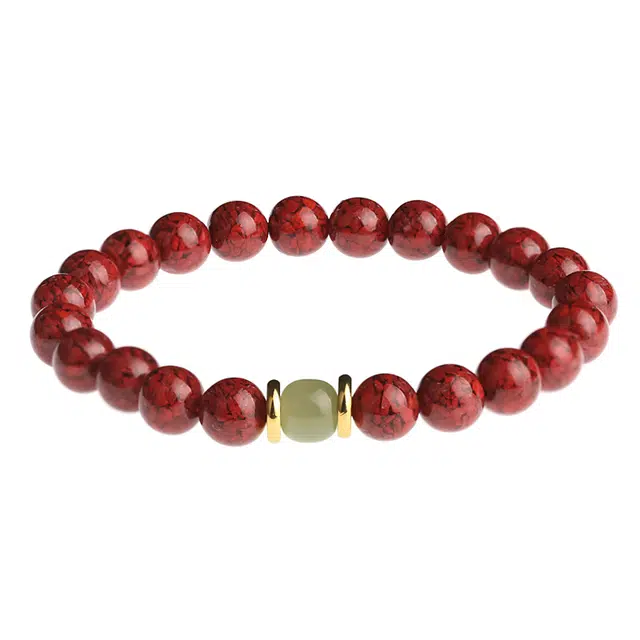 豆蔻时光 透光晶体砂 鸿运当头红 时来运转本命年精致典雅新中式国潮风转运珠配对#好运 考试上岸 朱砂 手串 男女同款情侣款