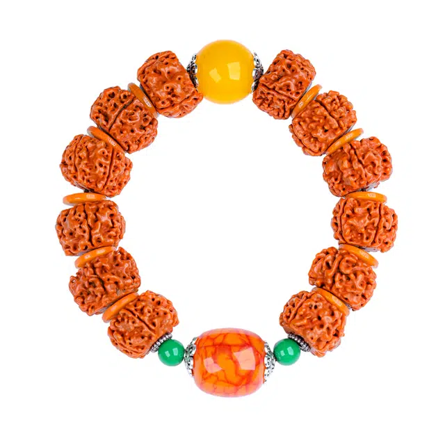 灵晔 国潮新中式盘玩佛珠转运高级感平安顺遂节节高升招财纳福念珠饰品复古文艺民族风盘玩#好运 金刚菩提 手串 男女同款情侣款