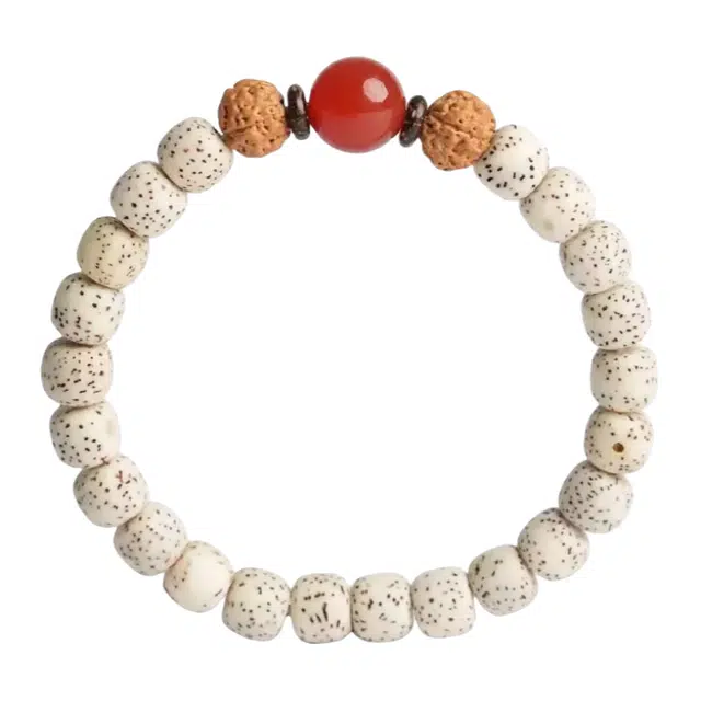 静汝玉 本命年国风文玩好运纳福红玛瑙转运珠 星月菩提 手串 男女同款情侣款