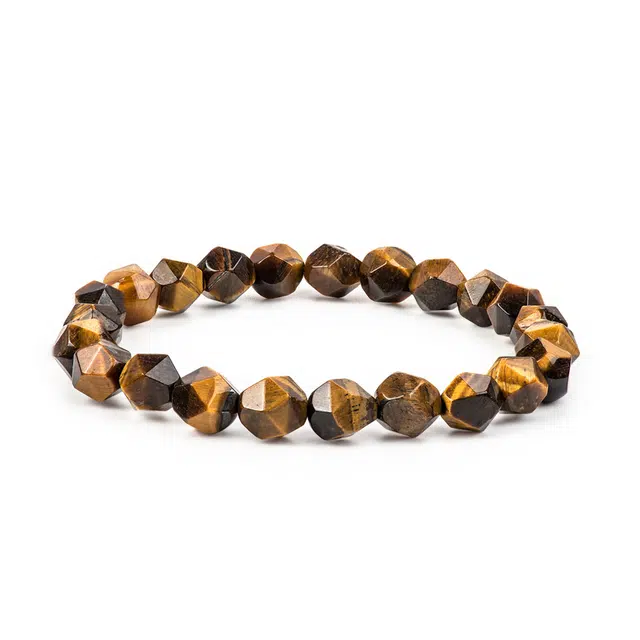 【虎睛石】 眰恦 五行属土 平安財運磁场升职加薪·招财简约大气   闪电黄轻奢风饰品天然 虎眼石 手串 男女同款情侣款