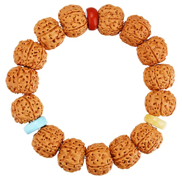 妍韵珠宝 精品爆肉双龙纹五瓣 新中式国潮古风盘玩时尚民族风 事业有成平安顺 好寓意#好运 金刚菩提 手串 男女同款情侣款