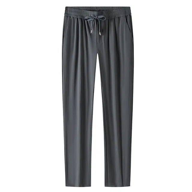 梦特娇 弹力锦氨轻薄直筒透气长裤夏季休闲裤 男款