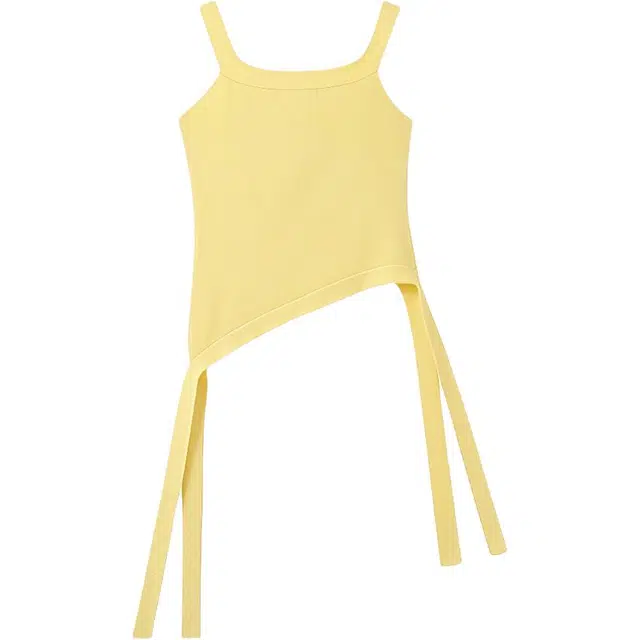 木清清 不规则针织女夏季辣妹设计感飘带修身外穿短款吊带 女款