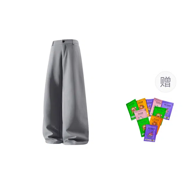 梓润格 美式复古潮流百搭经典简约宽松舒适设计感氛围感嘻哈风日常款无性别主义时尚港风高级感精致通勤款轻薄透气裤子休闲裤 男女同款